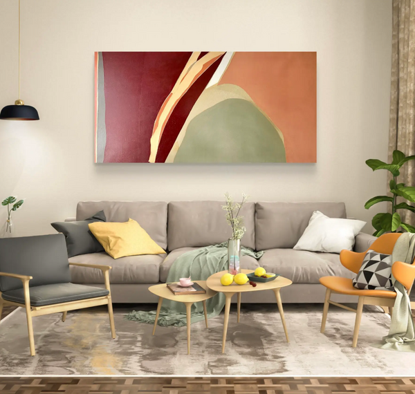 Barbara Beck 1968 Abstract Oil Painting on Canvas