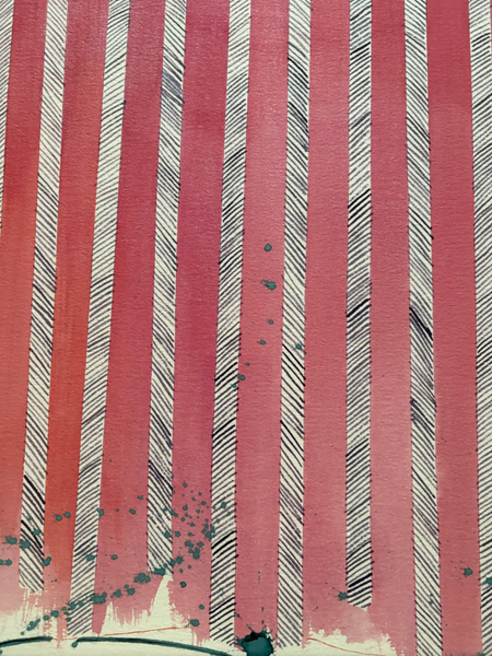 Barbara Beck 1984 Abstract Watercolor Painting on Paper