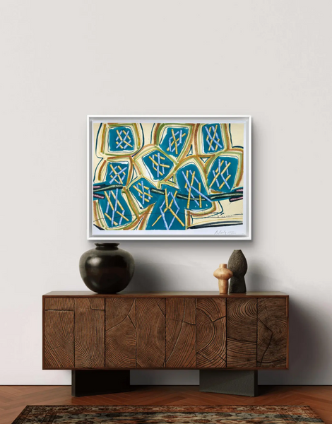 Barbara Beck 1992 Abstract Painting on Paper