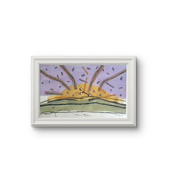 Barbara Beck 2002 Abstract Landscape Painting on Paper