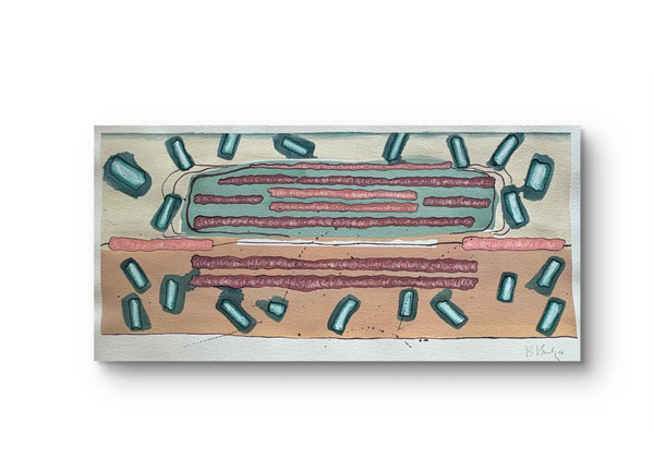 Barbara Beck 2006 Abstract Watercolor Painting on Paper