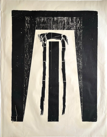 Barbara Beck 1970s Mid Century Modern Woodblock on Paper, Edition of 20
