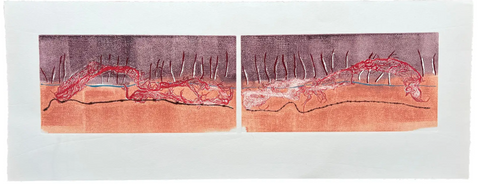 Barbara Beck Abstract Monoprint #2 on Paper c. 2007
