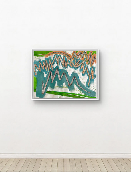 Barbara Beck 1990 Abstract Watercolor Painting on Paper