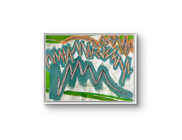 Barbara Beck 1990 Abstract Watercolor Painting on Paper