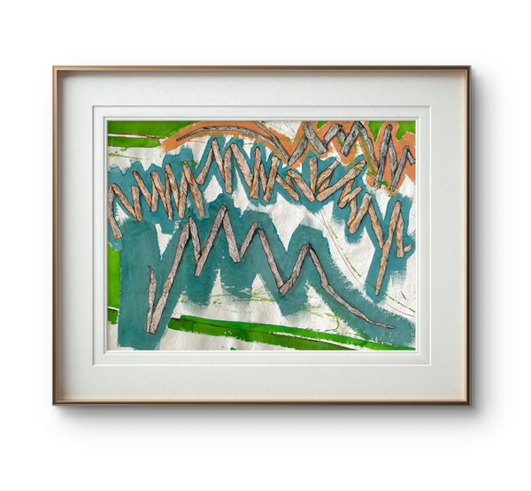 Barbara Beck 1990 Abstract Watercolor Painting on Paper