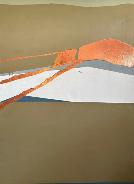 Barbara Beck 1970s Large Scale Abstract Oil Painting on Canvas