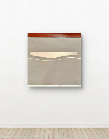 Barbara Beck 1972 Mid Century Modern Mixed Media Abstract Oil Painting