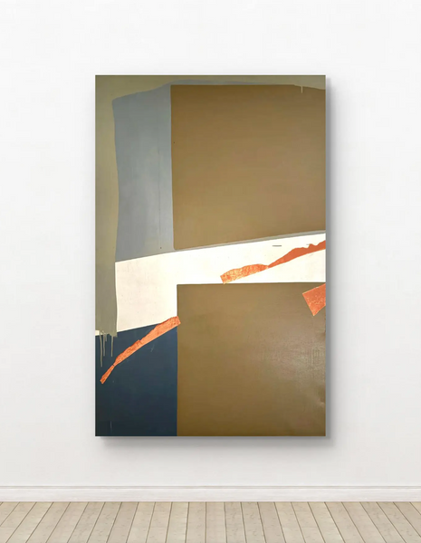 Barbara Beck 1965 Large Scale Abstract Oil Painting on Canvas