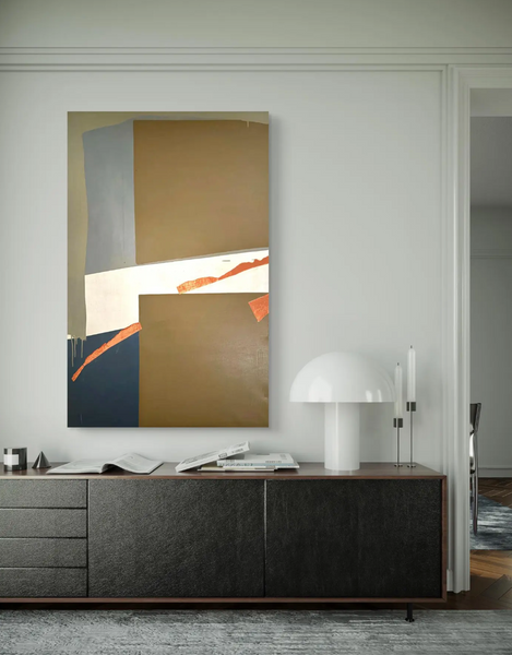 Barbara Beck 1965 Large Scale Abstract Oil Painting on Canvas