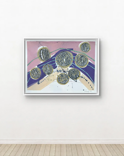 Barbara Beck 1992 Abstract Painting on Paper