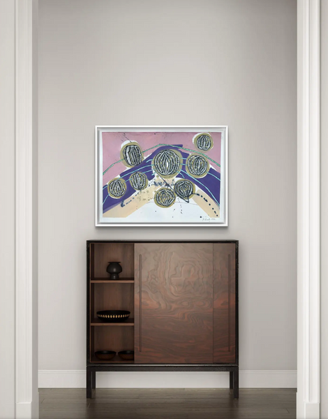 Barbara Beck 1992 Abstract Painting on Paper