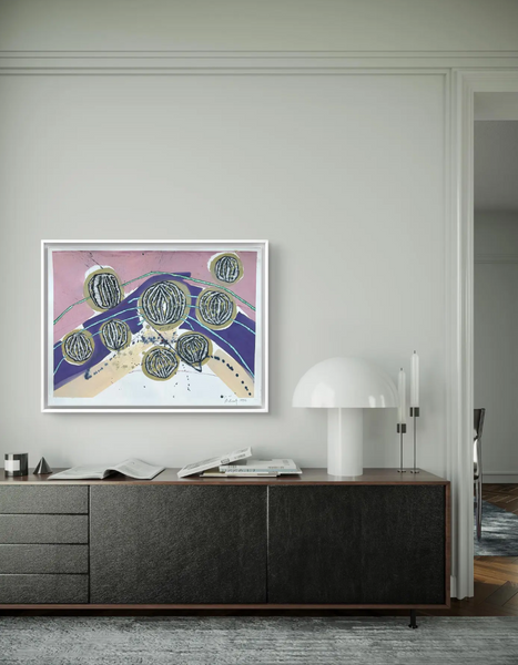 Barbara Beck 1992 Abstract Painting on Paper