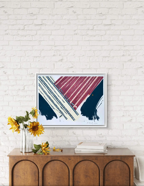 Barbara Beck 1992 Abstract Painting on Paper