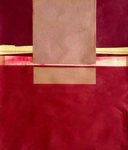 Barbara Beck 1967 Abstract Mixed Media Collage