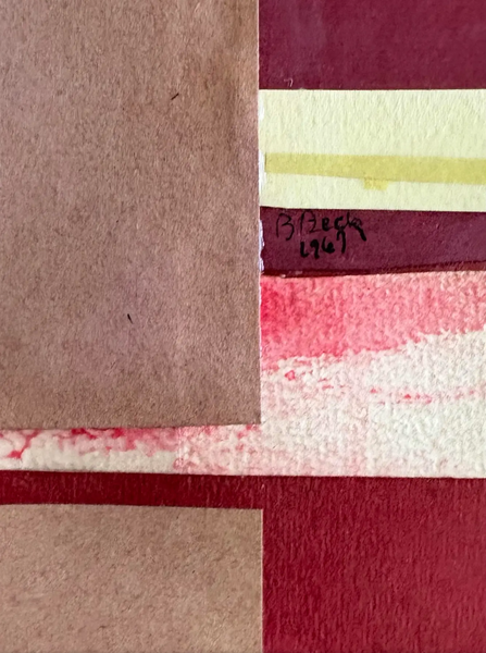 Barbara Beck 1967 Abstract Mixed Media Collage