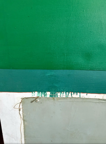 Barbara Beck 1960s Large Scale Abstract Oil Painting and Mixed Media on Canvas