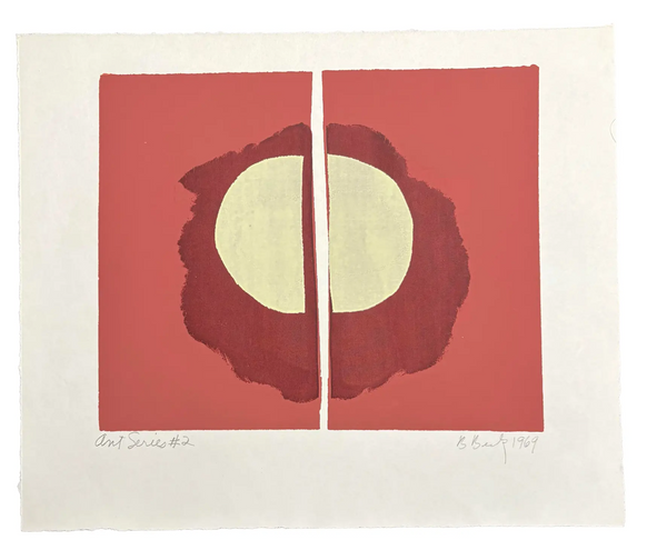 Barbara Beck 1969 Screen Print "Art Series #2" on Paper