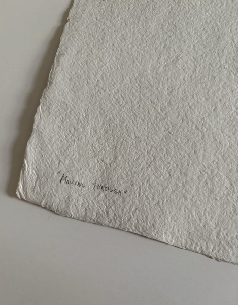 Barbara Beck 1970s Abstract Acrylic Painting on Paper Titled "Moving Through"