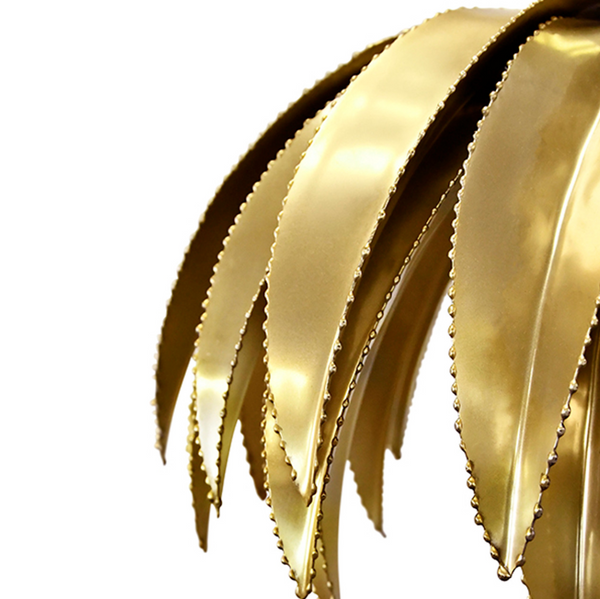 Fifi Antique Brass Palm Leaf Pendant Light