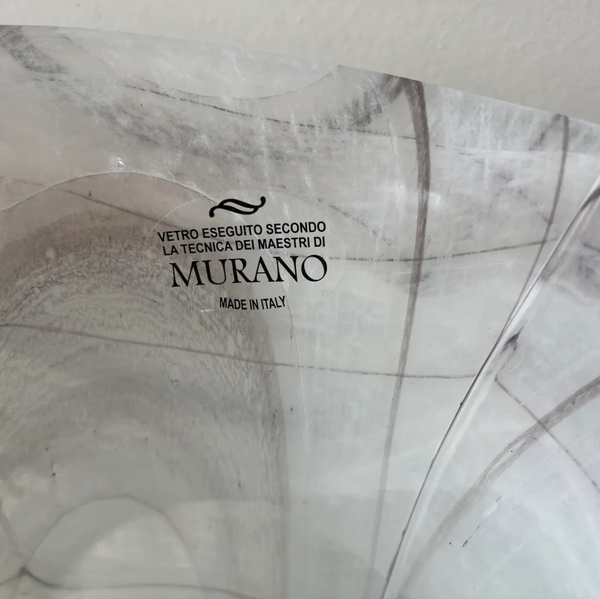 Large Vintage Murano Glass Vase - Labeled