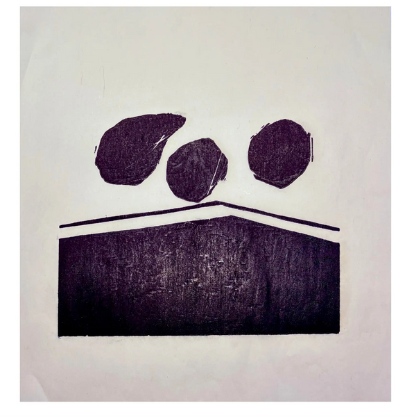 Barbara Beck 1970s Woodblock Print on Paper - Unframed