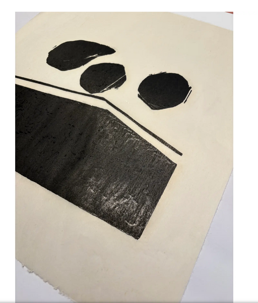 Barbara Beck 1970s Woodblock Print on Paper - Unframed