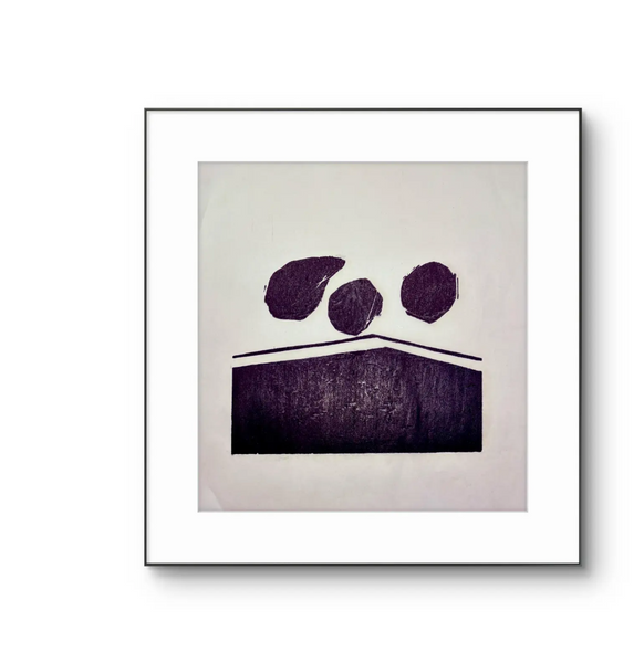 Barbara Beck 1970s Woodblock Print on Paper - Unframed