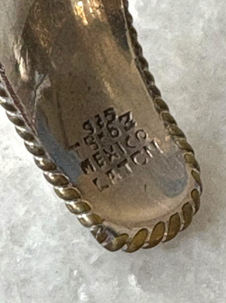 Vintage Laton Taxco Sterling Silver Cuff Bracelet - Made in Mexico