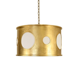 Horatio Gold Leaf Drum Pendant Light