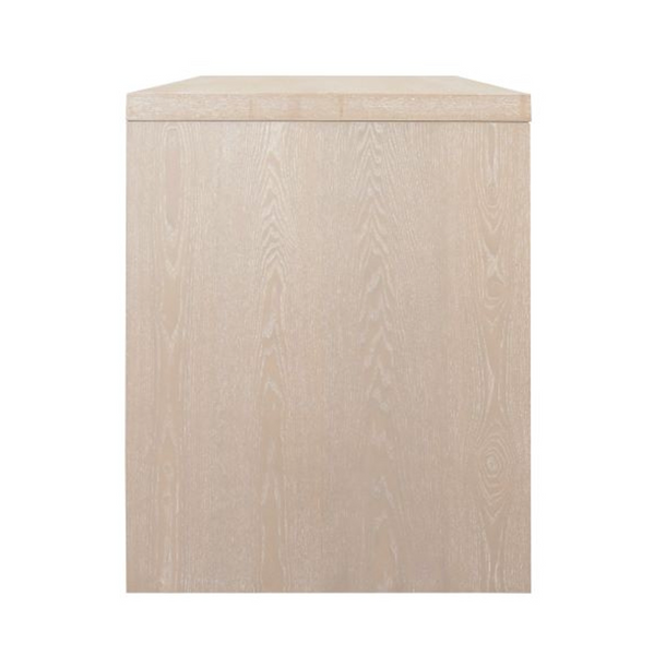 Ralph Modern Cerused Oak Desk with Acrylic Pulls