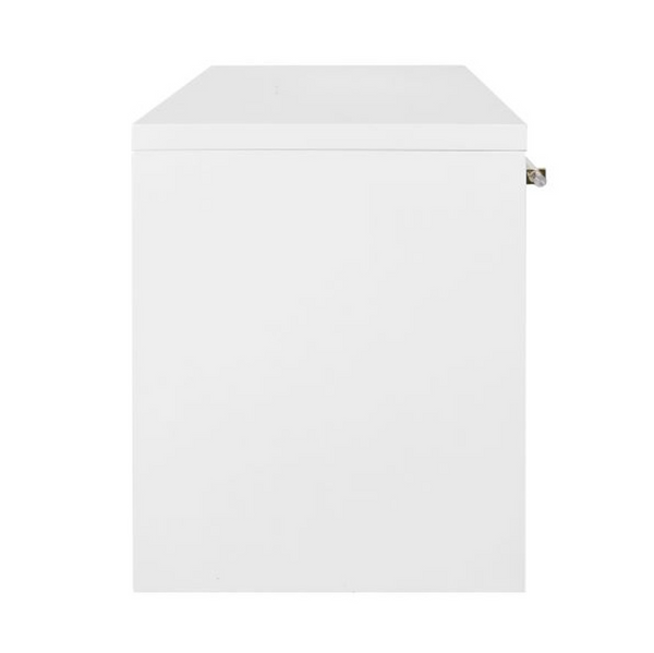 Ralph Modern Matte White Lacquer & Brass Desk