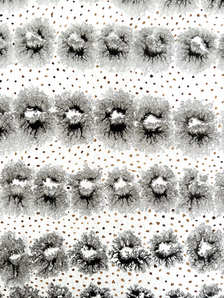 Barbara Beck 1970s Abstract Watercolor Painting on Paper