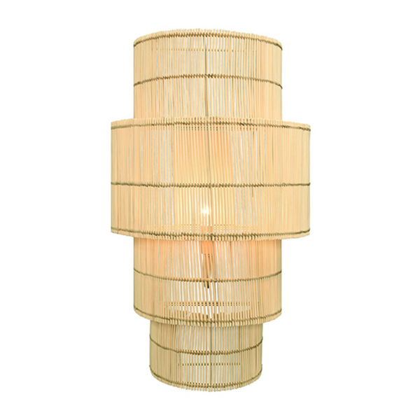 Tia Four Tier Natural Rattan Wall Sconce