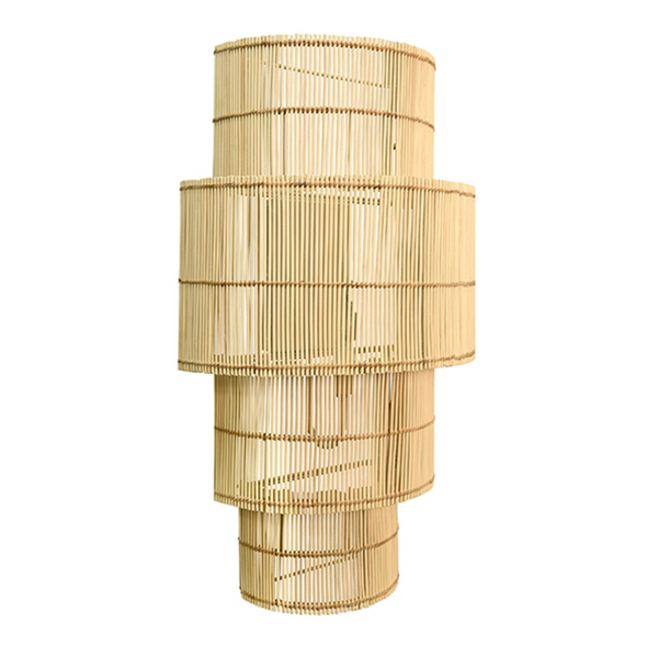 Tia Four Tier Natural Rattan Wall Sconce