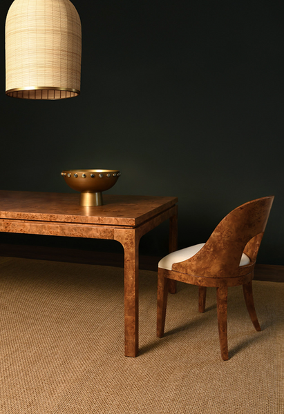 Laken Bell Shaped Natural Rattan Pendant Light with Satin Brass Trim