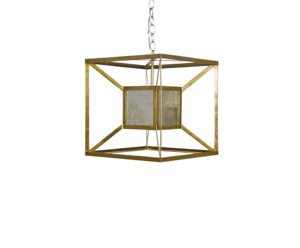 Maxwell Antique Mirror & Gold Leaf Pendant Light