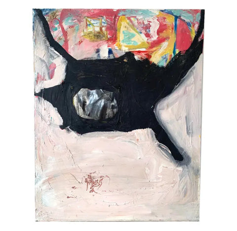 Matthew Izzo Abstract Oil and Mixed Media Painting (1989) - Matthew Izzo Home