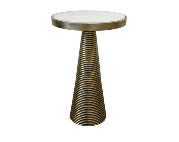 Tara Side Table - Brass & Marble