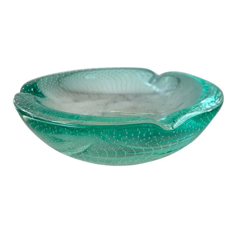 Mid-Century Modern Murano Sea Foam Glass Ash Tray - Matthew Izzo Home
