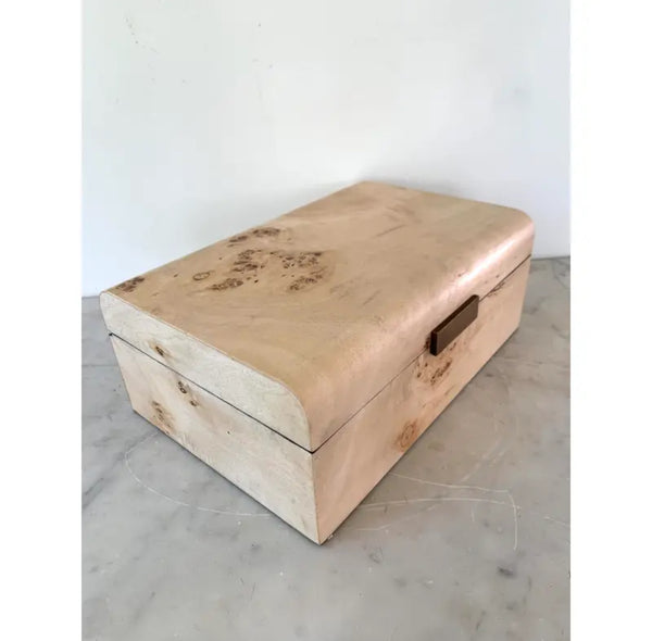 Mira Decorative Box - Burlwood & Antique Brass