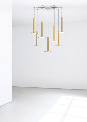 Pablo Designs Cielo XL Multilight Pendant in Brass - Matthew Izzo Home