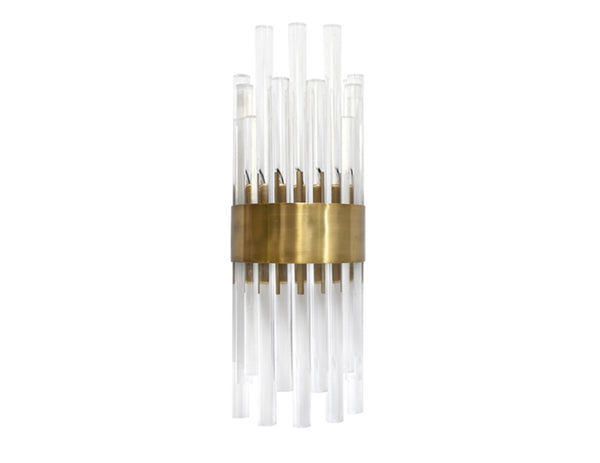 Natasha Art Deco Acrylic & Brass Wall Sconce