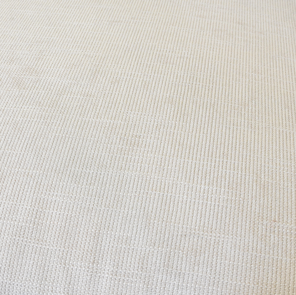 Kaleb Plain Weave Sofa w/Cerused Oak Feet - Ivory