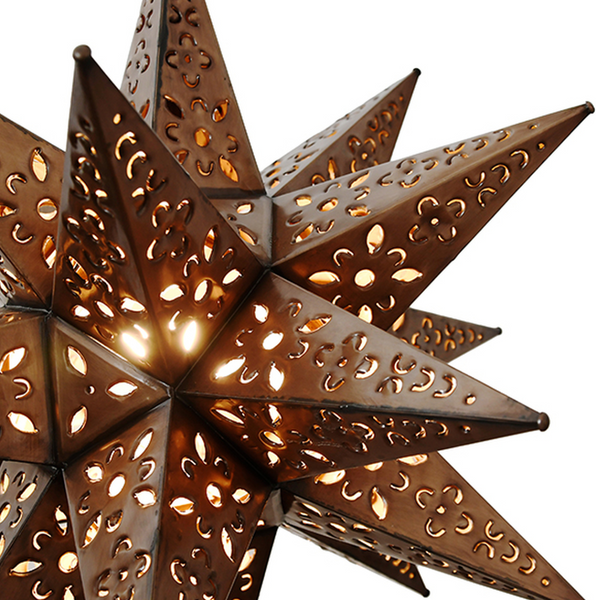Moravian Star Rustic Tin Pendant Light - 15" or 20"