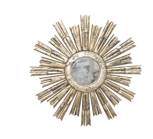 Rinaldo Hand-carved Sunburst Wall Mirror - Silver or Gold Leaf