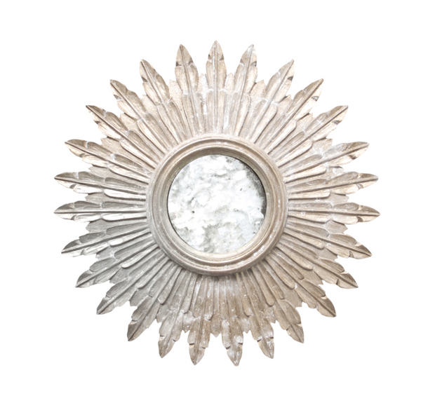 Santo Sunburst Mirror - Silver or Gold Leaf