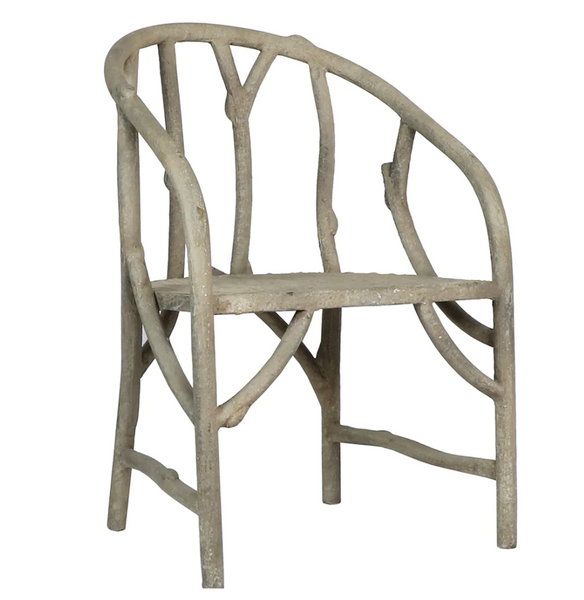 Faux Bois Iron Barrel Chair - Matthew Izzo Collection