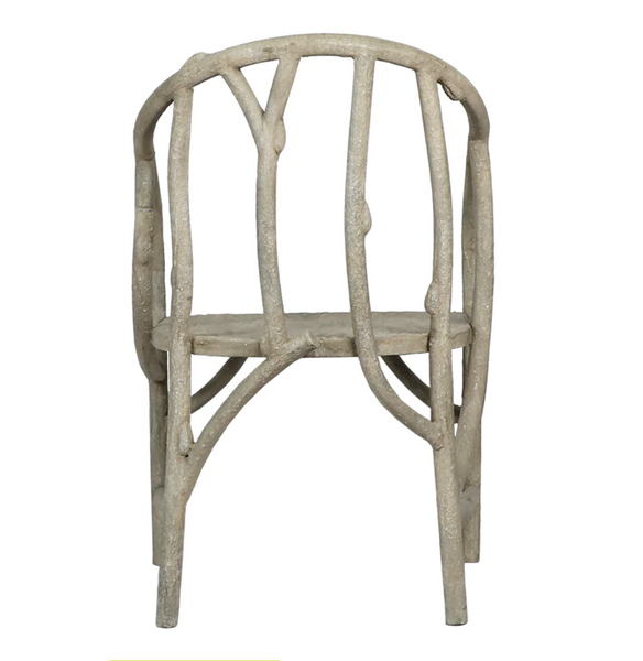 Faux Bois Iron Barrel Chair - Matthew Izzo Collection