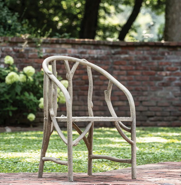 Faux Bois Iron Barrel Chair - Matthew Izzo Collection
